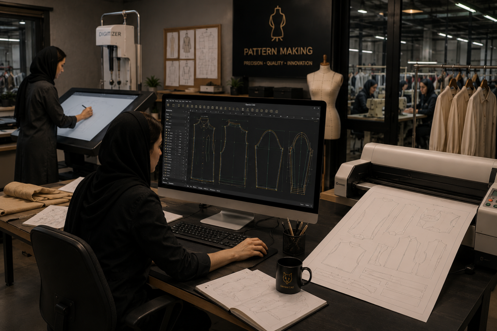 کاربرد نرم افزار جمینی (Gemini CAD) در طراحی، الگوسازی، سایزبندی، چیدمان و آماده‌سازی الگوهای لباس