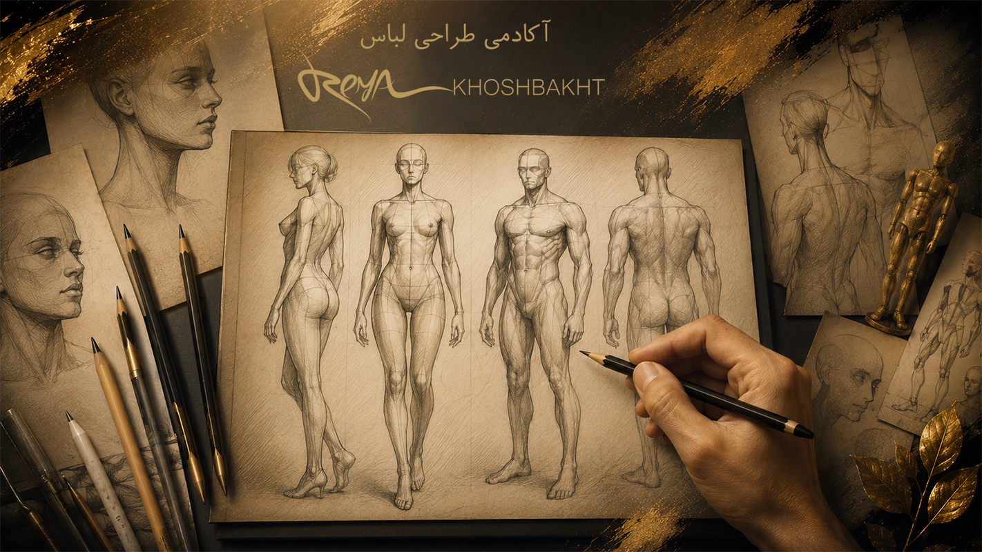 دوره طراحی مانکن و آموزش طراحی فیگور فشن زنانه و مردانه